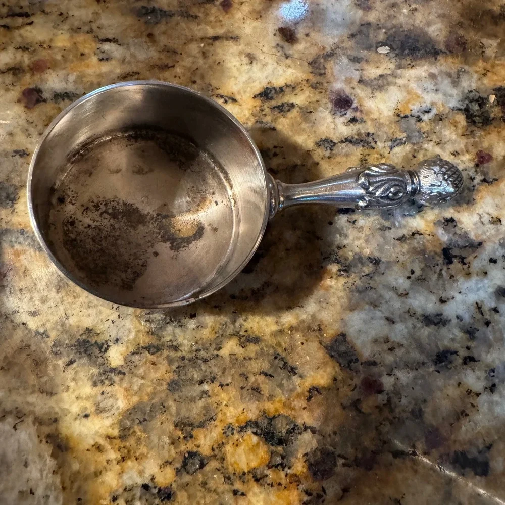 Towle EP 3232 Silverplate Porringer coffee  Scoop with  Ornate Handle Vintage